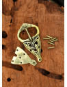 Viking belt buckle with rivets, brass