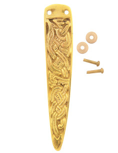 Viking belt end accessory, brass 2