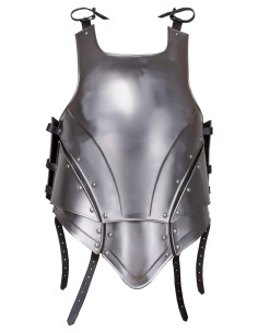 Medieval steel cuirass model Nova, polished finish