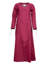 Long medieval cotton tunic model Antaris, burgundy color