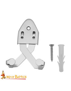 Steel support to hang sword vertically