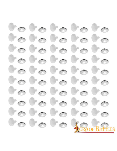 Pack of 50 Tich steel buttons (12 mm.)
