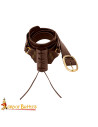 Leather sword belt with holster