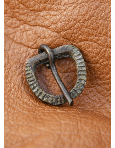 Small medieval belt buckle, brass