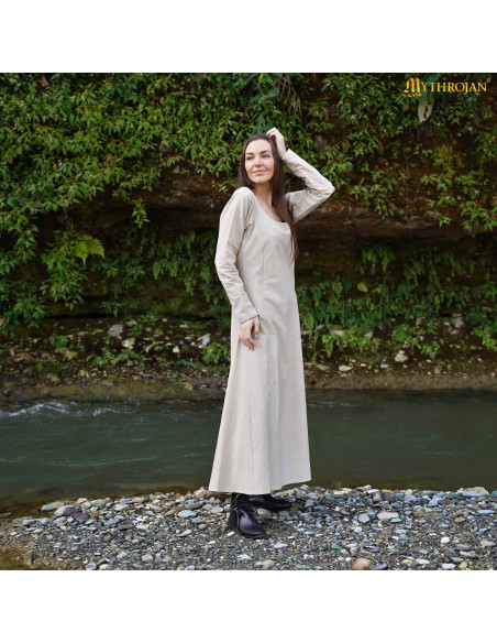 Medieval dress with round neck model...