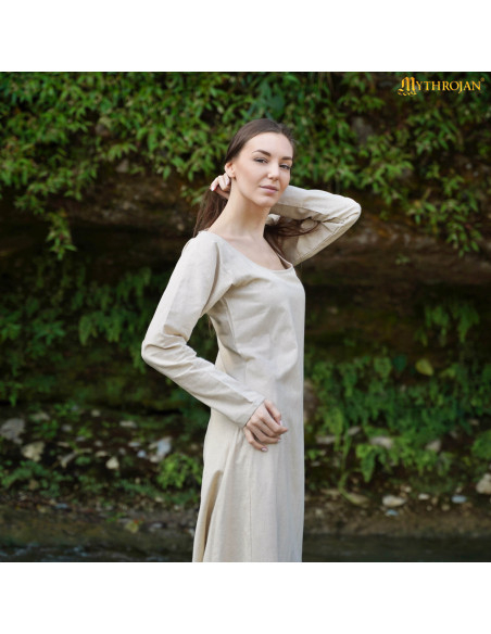 Medieval dress with round neck model...