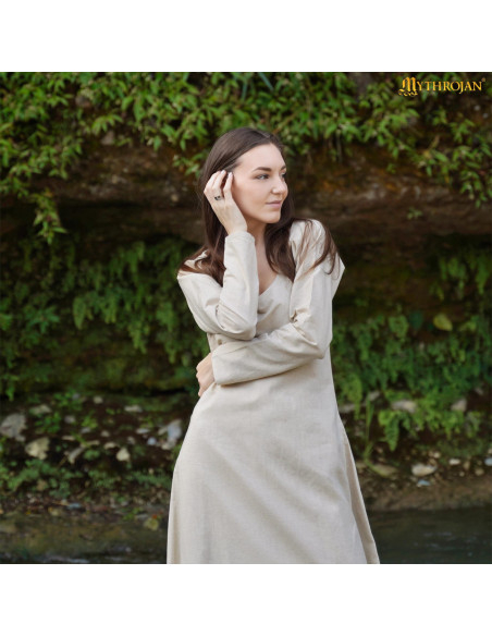 Medieval dress with round neck model...