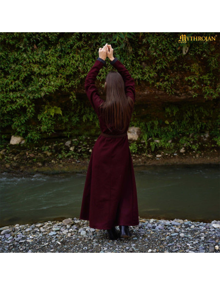 Viking dress with decorative borders,...