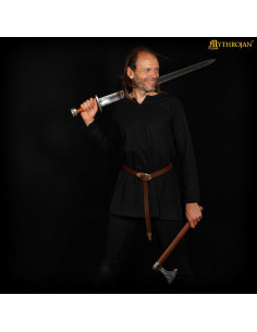 Viking tunic cotton model Raider, black color 2