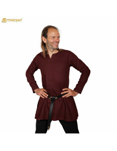 Medieval cotton tunic model Raider, brown color