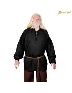 Viking cotton shirt model Adventurer, black color