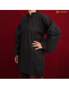 Viking cotton shirt model Adventurer, black color 2