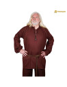 Viking cotton shirt model Adventurer, brown color