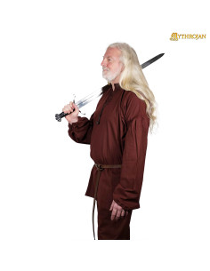 Viking cotton shirt model Adventurer, brown color 2