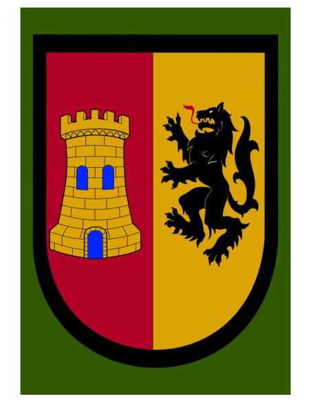 Medieval Flag Wolf and Castle