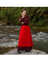 Medieval Renaissance apron, red color