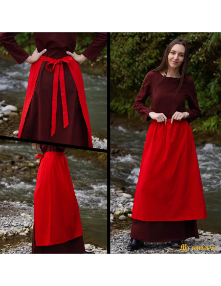 Medieval Renaissance apron, red color Medieval Renaissance apron, red color