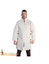Medieval padded gambeson type 3 with side buckles, natural color