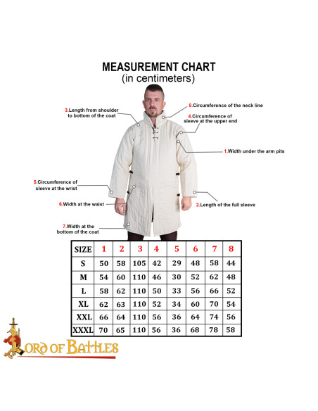 Medieval padded gambeson type 3 with...