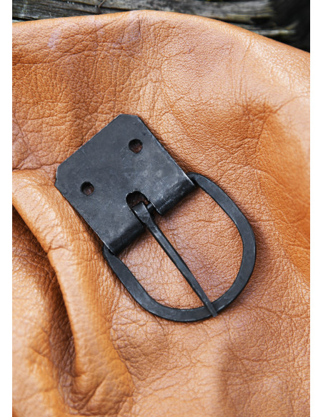 Hand-forged buckle with sheet metal,...
