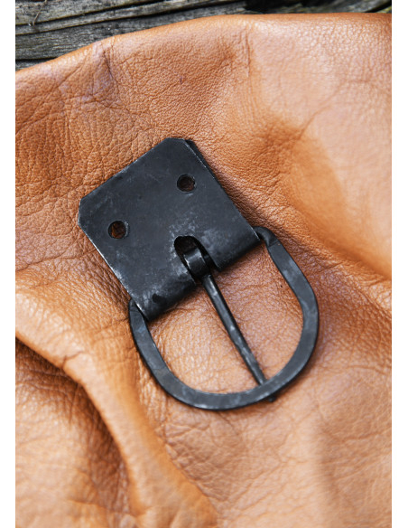 Hand-forged buckle with sheet metal,...