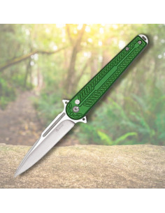 Albainox Pocket Knife with Green Aluminum Handle (20.2 cm)