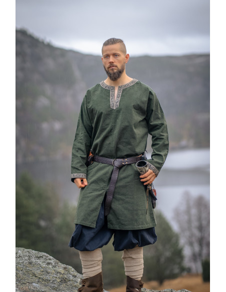 Long Viking Tunic Model Aegir, Green...