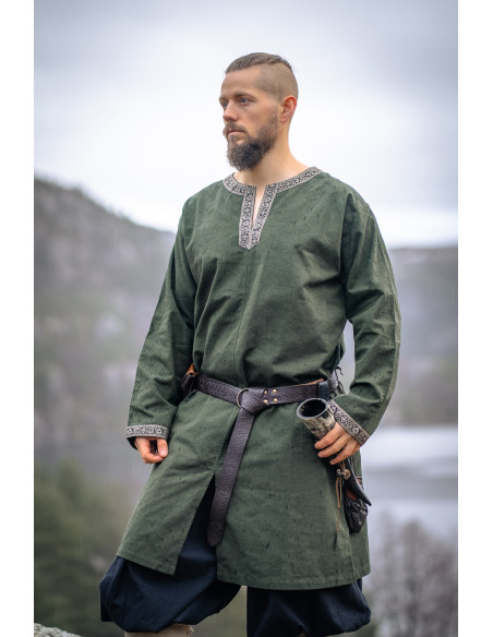 Long Viking Tunic Model Aegir, Green...