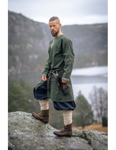 Long Viking Tunic Model Aegir, Green...