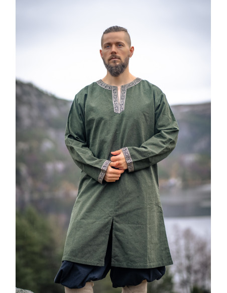 Long Viking Tunic Model Aegir, Green...