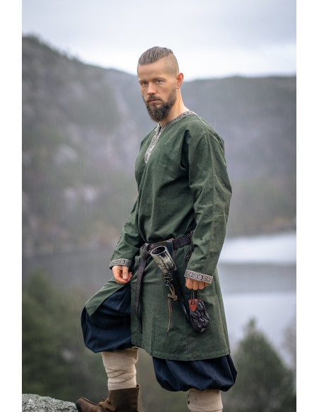 Long Viking Tunic Model Aegir, Green...