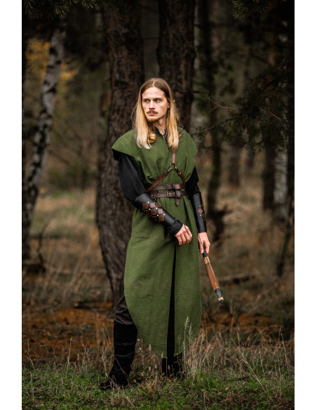 Medieval sleeveless tunic model...