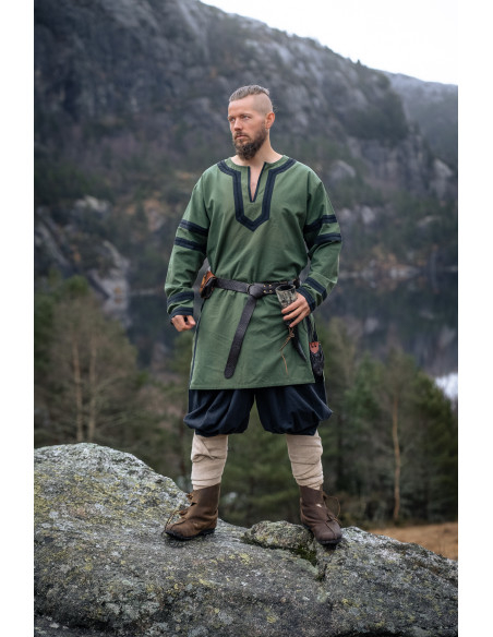 Long Viking tunic model Bragi, green...