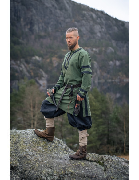Long Viking tunic model Bragi, green...
