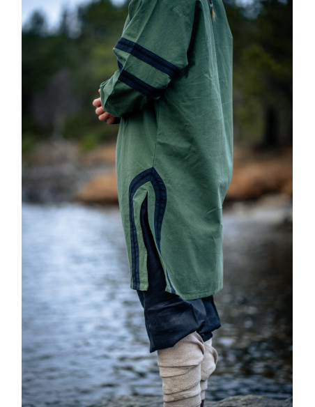 Long Viking tunic model Bragi, green...