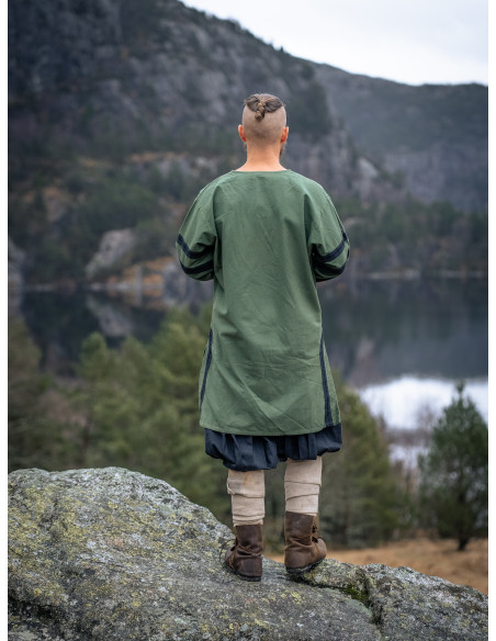 Long Viking tunic model Bragi, green...