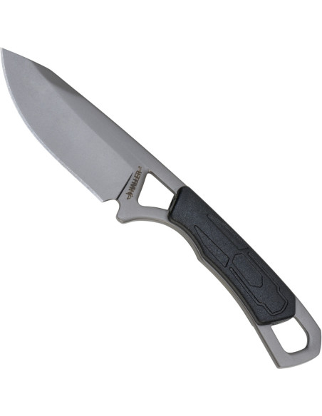 Butcher knife with synthetic sheath...