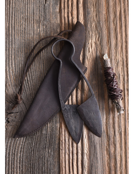 Medieval scissors with leather...