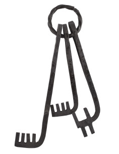 Medieval keys with keychain, handcrafted 2