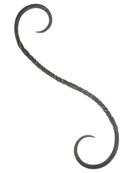 Hand-forged S-shaped hook,...