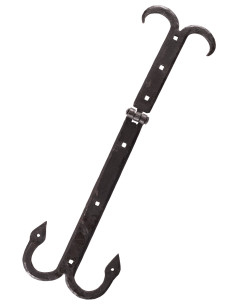 Medieval trunk hinge, handcrafted forged steel
