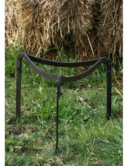 Hand-forged medieval support for brazier