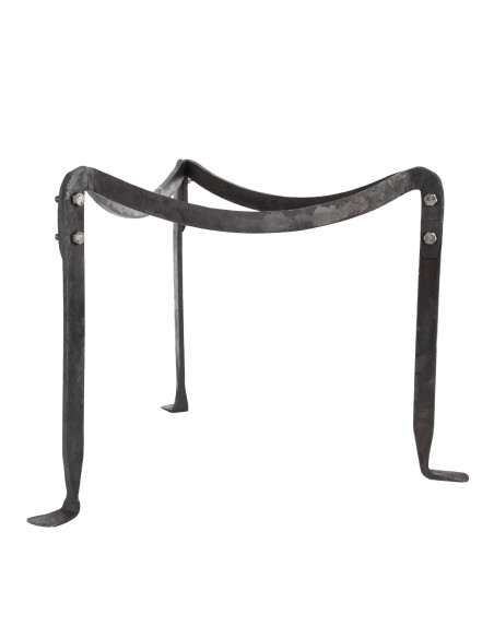 Hand-forged medieval support for brazier