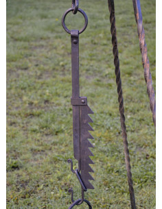 Adjustable pot support, trammel hook