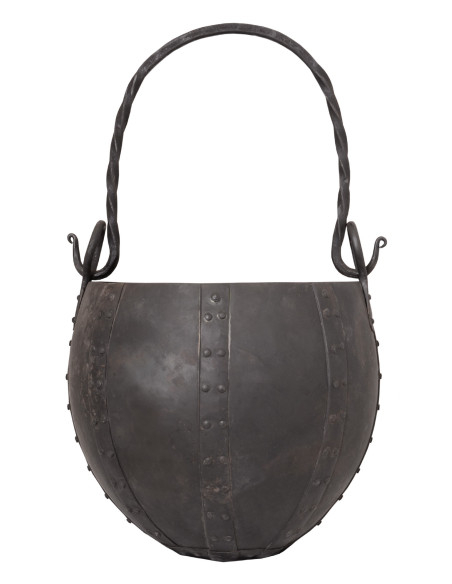 Welded steel cauldron, approx. 10 liters