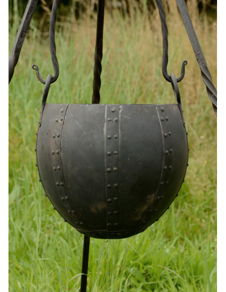Welded steel cauldron, approx. 10 liters