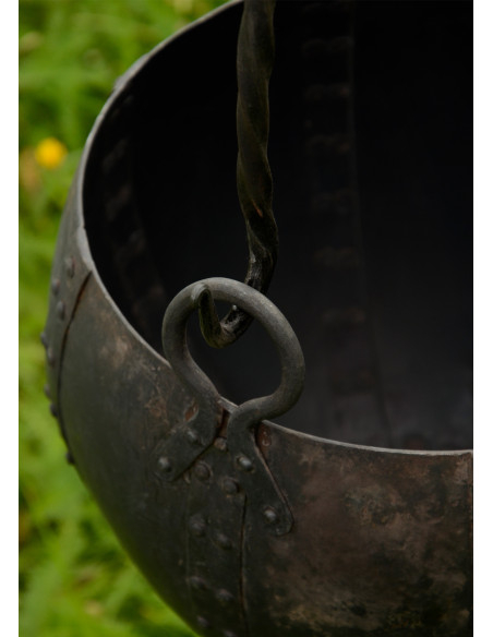 Welded steel cauldron, approx. 10 liters