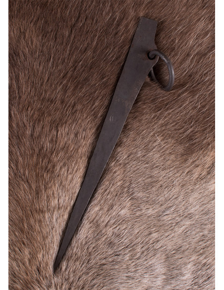 Stake with ring, hand-forged steel,...