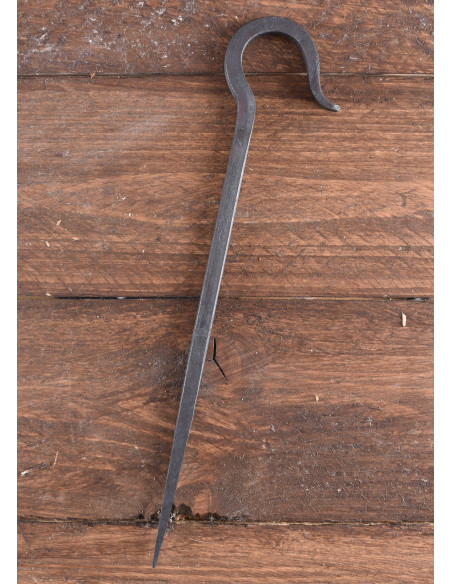 Tent stake, handcrafted forged steel...