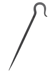 Tent stake, handcrafted forged steel (34 cm). 2